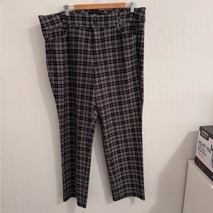 Torrid Black & White Plaid Dress Pants